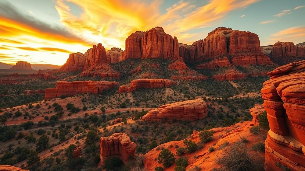 Sedona vortex red rock formation