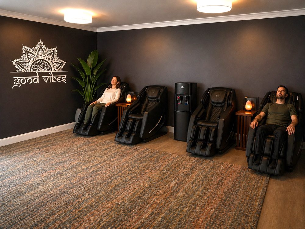 Massage chair relaxation room at Arroyo Pinion